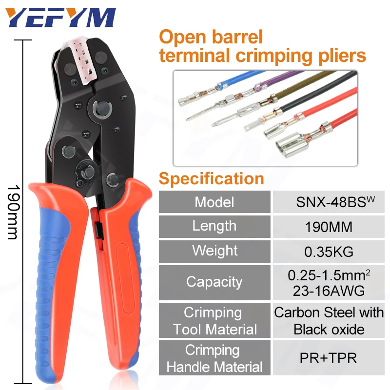 8 In 1 Crimping Tools  Sets SNX Interchangeable Jaw For XH2.54/DuPont2.54/2.8/4.8/6.3/ Non-Insulated/Ferrule Terminals Pliers