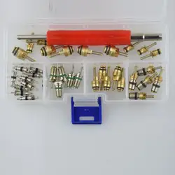 Auto Car Air Conditioning R12 R134A AC Schrader Valve Cores Remover Tool Kit A/C Sealing Kit Air Conditioning Auto Service CSV