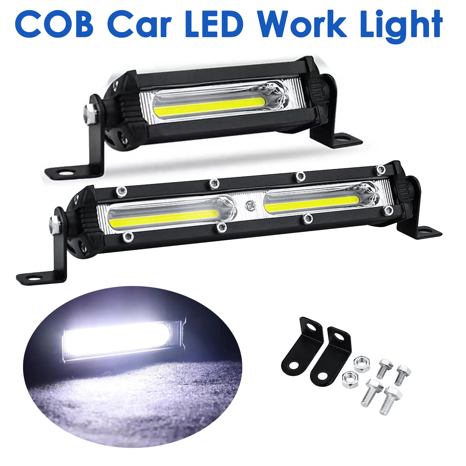 

4 INCH 7" COB Car LED Work Lights 24V 12V Bar Off Road Spot Lamp For SUV ATV Truck 4x4 Boat Motorcycle Auto Fog Lamp Headlight