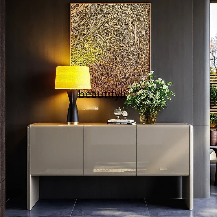 

X18 Italian minimalist dining side cabinet, living room home wall locker, modern minimalist solid wood porch cabinet