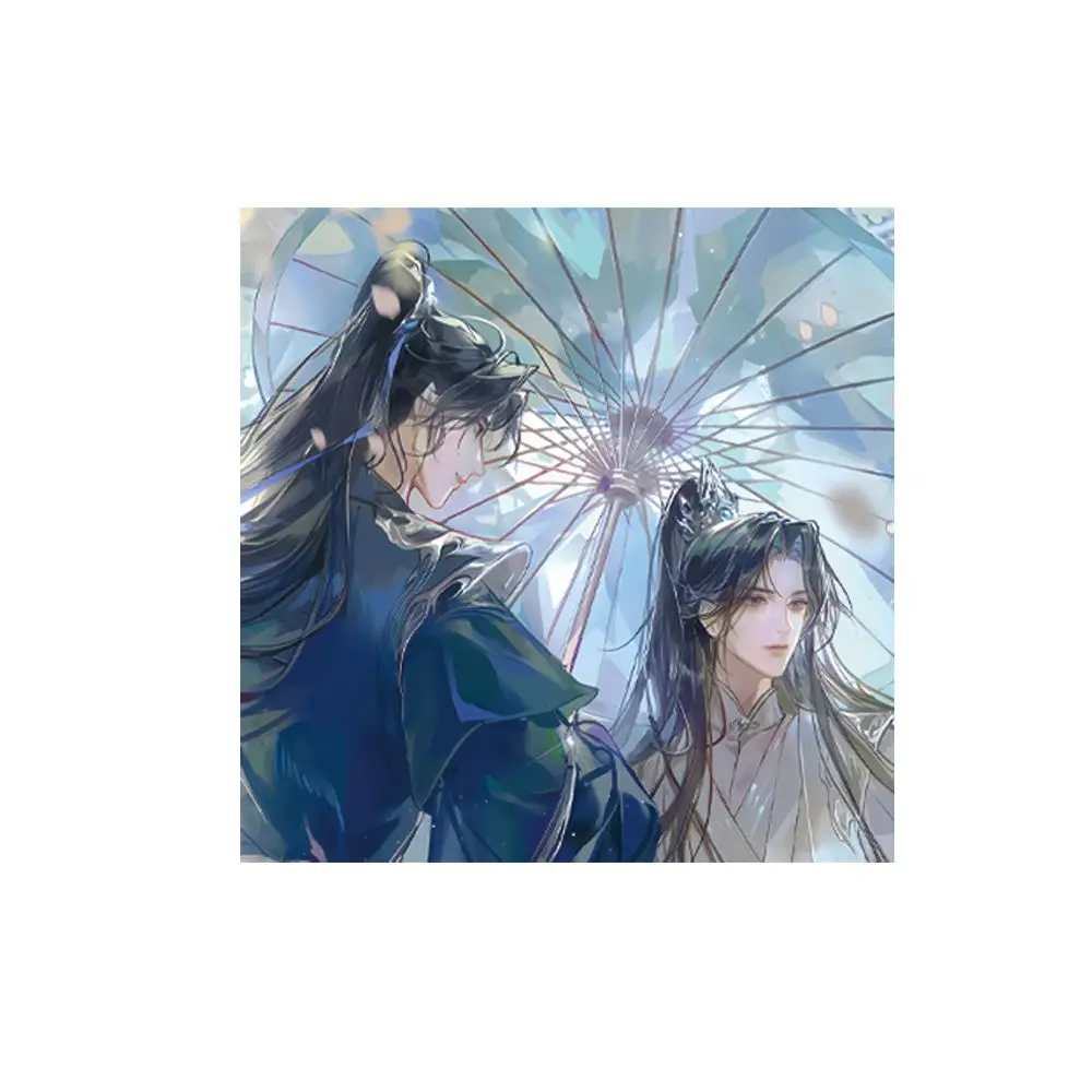 De Husky En Zijn Witte Kat Shizun Mo Runden Cosplay Laserkaartje Ansichtkaart Sleutelhangers Badge Broche Rugzak Kledingaccessoires