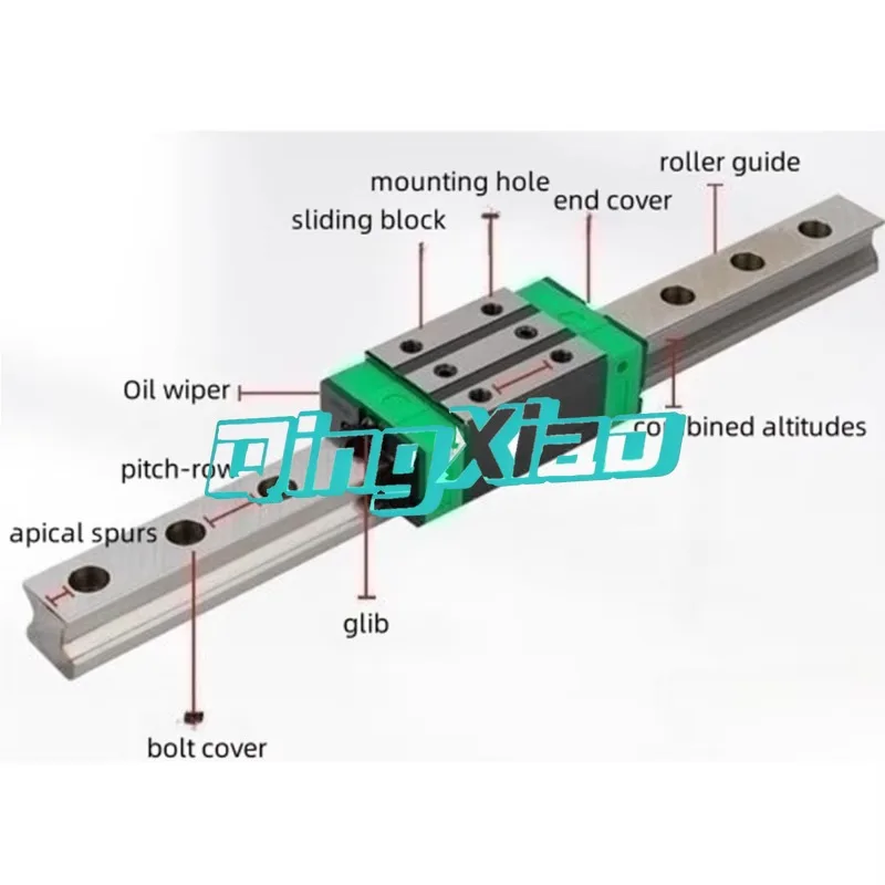 

High-Precision Heavy-Duty Linear Roller Guide Rail GRH30CA GRH Series Square Extended Slider H/P Class for CNC Machine Tools