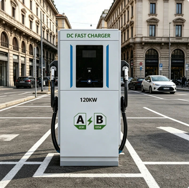 DC EV Charger 90kW CCS2 Fast Charging Station Floor Mounted Smart APP WiFi 4G RFID IP54 OCPP 1.6J Fully Certified Factory Price