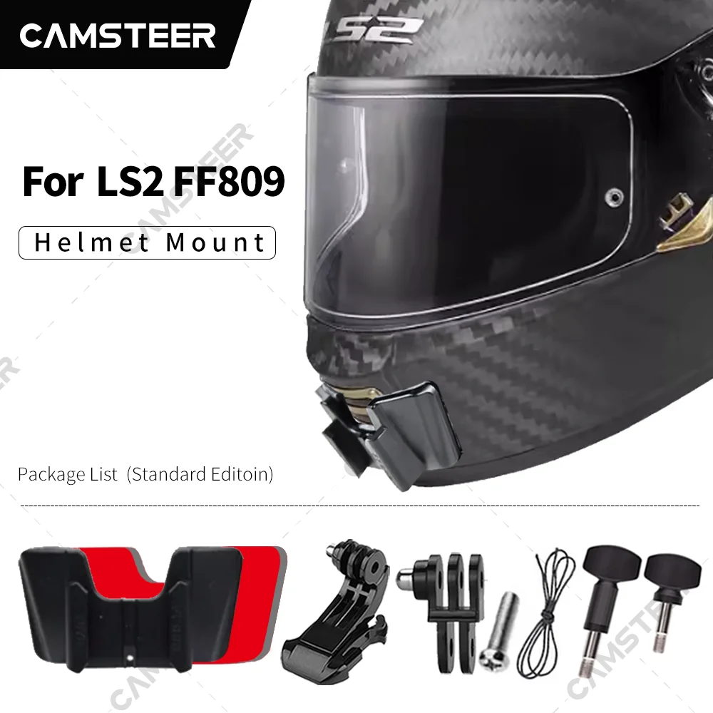 LS2 FF809 Customized Helmet Chin Mount for GoPro12 11 10 9 DJI Action3/4 Insta360 Ace pro X4 X3 Action Camera Accessories