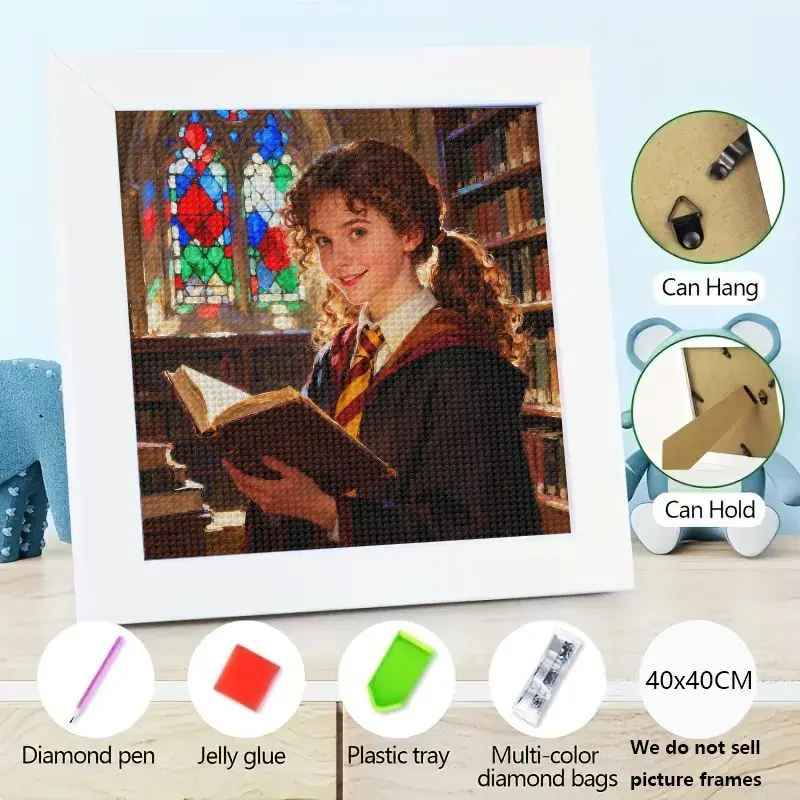 

5D DIY полный дрель комплект алмазной живописи, Гарри Поттер Гермиона Грейнджер персонаж алмазное художественное ремесло, круглая вышивка стразами C