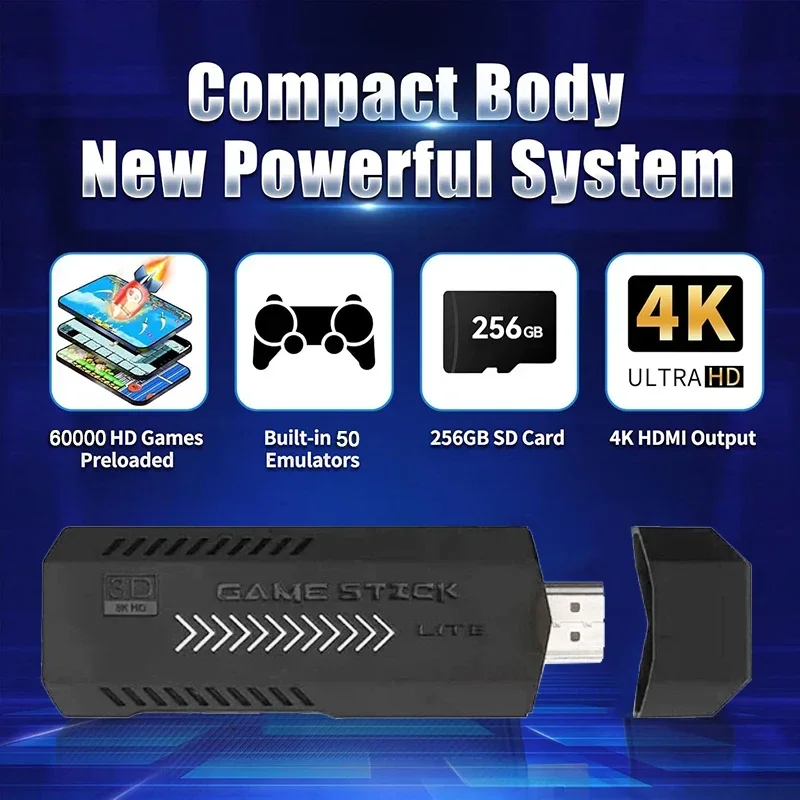 X2 Plus جديد 60000 + ألعاب 256 جيجابايت 50 + محاكيات وحدة تحكم ألعاب فيديو كلاسيكية عصا ألعاب 4K HD وحدة تحكم لاسلكية لـ PSP/PS1/GBA