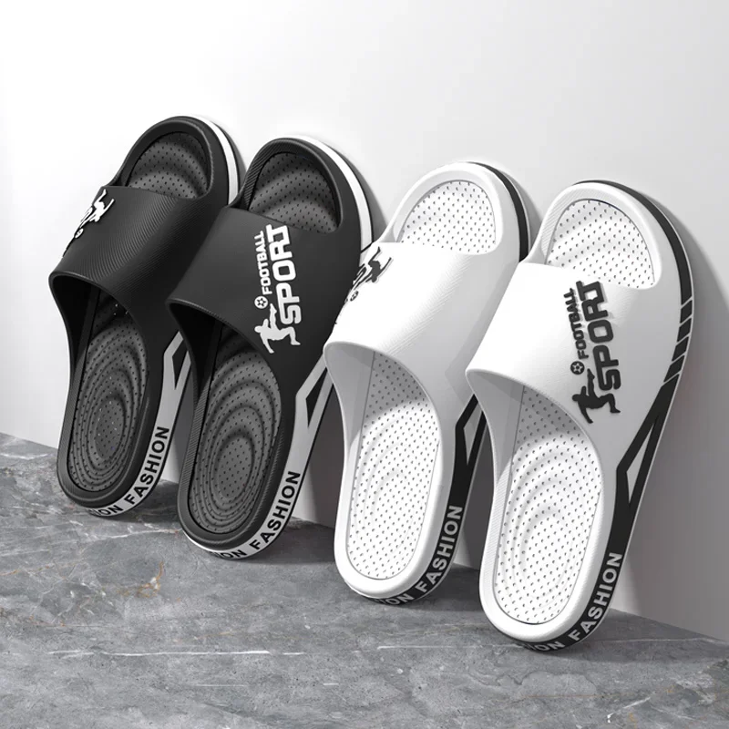Pmoiste Soft EVA Bathroom Slippers Men Comfortable Designer Light Living Room Shoes Slip-on Not Slip House High-quality Indoor view 4