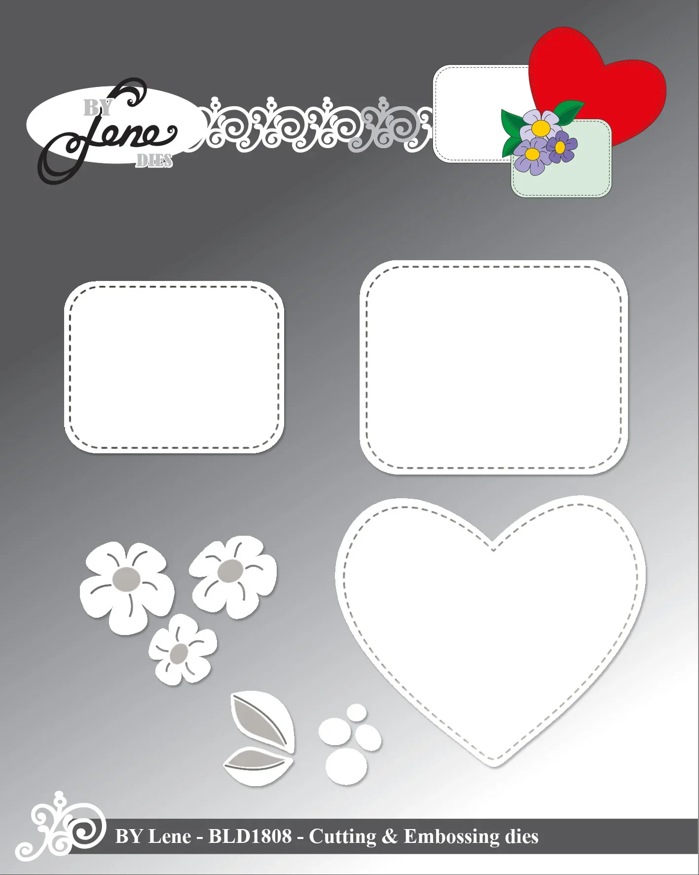 عمود الزجاجة وقوالب القطع المعدنية الجديدة على شكل قلب سجل القصاصات مذكرات الديكور قالب النقش لتقوم بها بنفسك بطاقات المعايدة اليدوية #4