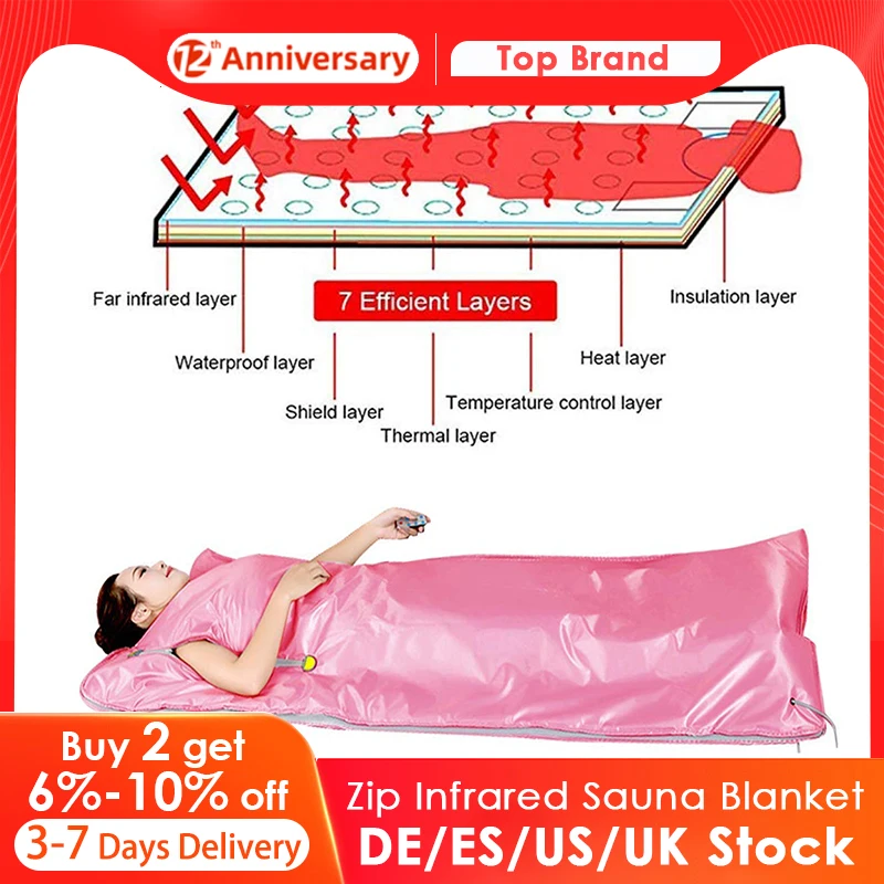 Coperta per sauna domestica per bruciare i grassi Donna Perdita di peso Design con cerniera Coperta per sauna portatile utilizzata per sauna domestica Spa 220V Stock UE