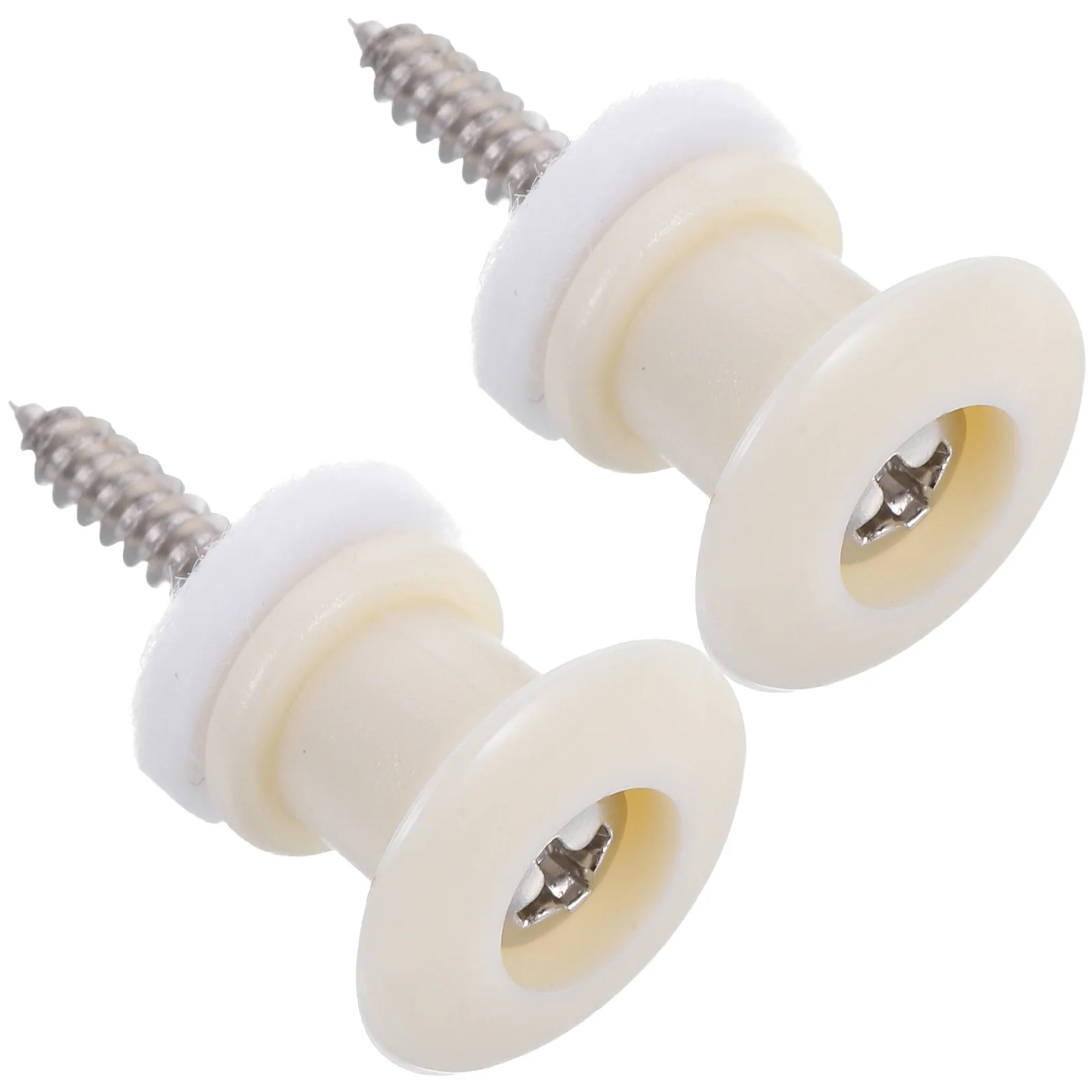 2 Pcs Non-slip Guitar Strap Lock Buttons Mushroom Head For Electric Acoustic Guitar Bass Guitar Parts Accessories (Ivory)