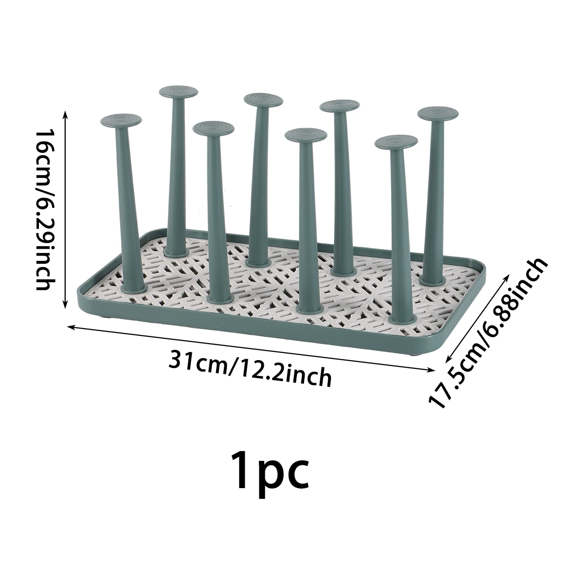 

Cup Drying Rack Stand, 8 Cup Metal Drainer Holder Rack Non-Slip Mugs Cups Organizer