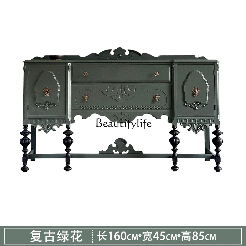 04French medieval style neoclassical entrance foyer porch cabinet living room light
