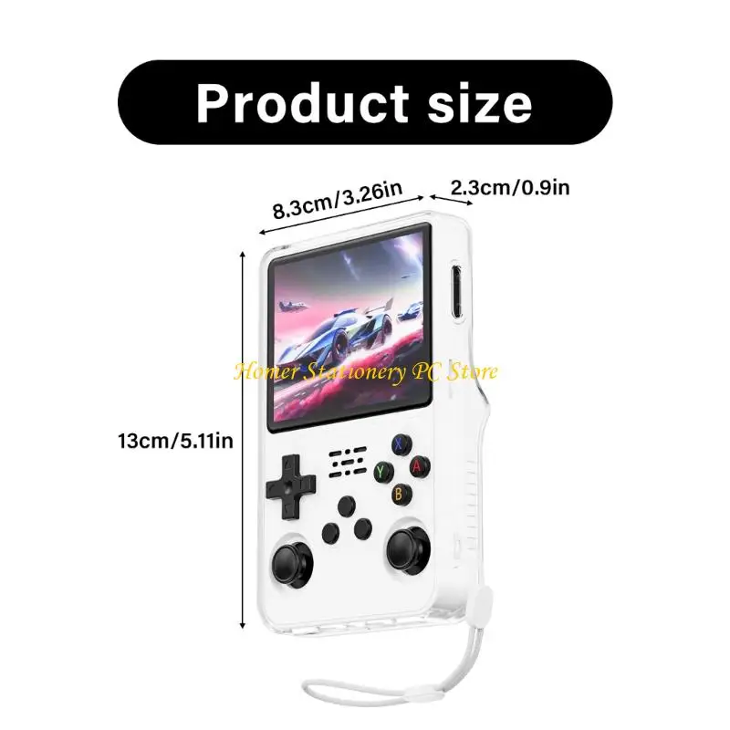 Y5LA Shock Absorbing Housing Enclosure for R36S Handheld Console with Precise Cutout