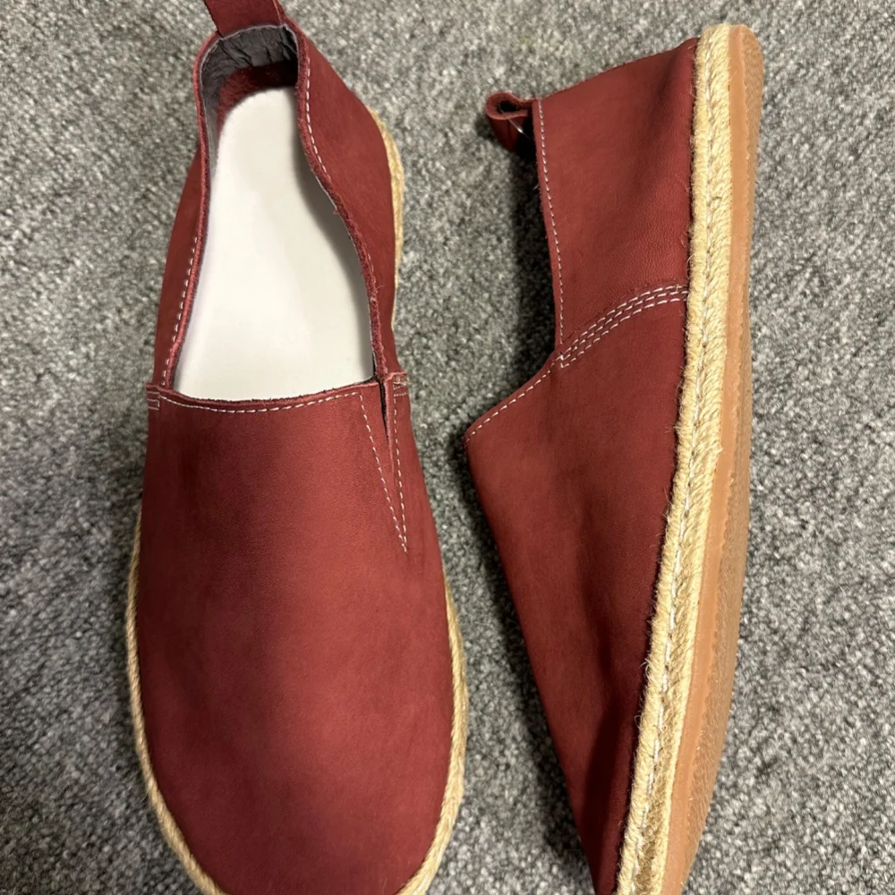 أحذية صياد السمك من جلد البقر الناعم، أحذية مريحة من الجلد الطبيعي للرجال، أحذية بدون كعب كاجوال مصنوعة يدويًا، أحذية قيادة