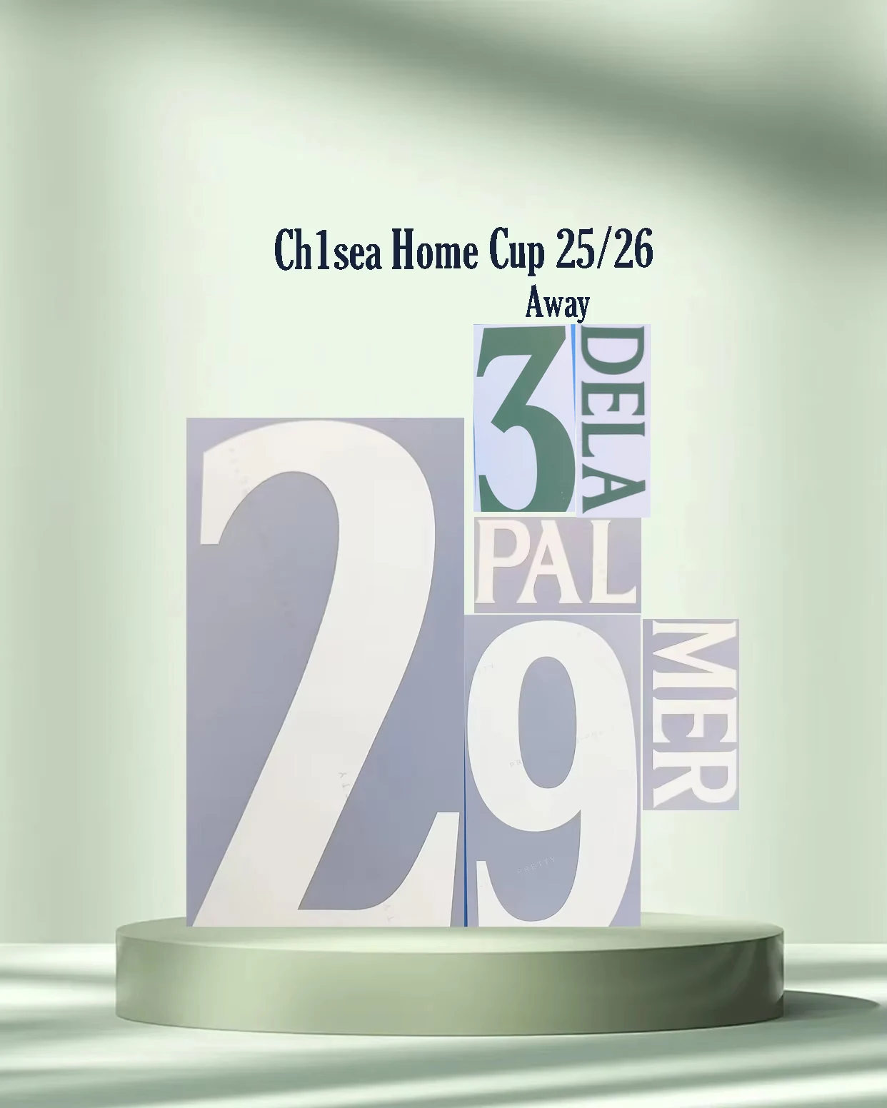 

2025/26 Che1sa CUP and PL Home name sets Pa1merr white iron on soccer name and number top AAAA quality 2026