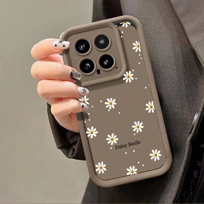 Daisy Smile Soft Silicone Case For Xiaomi Mi 13 12 11 Lite 5G 14 13T 12T 12X Poco M6 X6 X5 X3 F5 F6 Pro Shockproof Bumper Cover