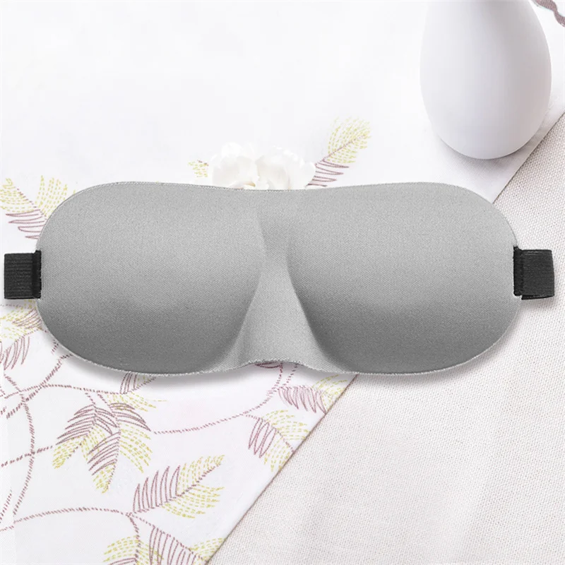 Máscara de seda ajustable para dormir, descanso para el almuerzo, viaje, hogar, ayuda para dormir, sombra de ojos para hombres y mujeres, máscara para dormir, cubierta de sombra de ojos contorneada 3D