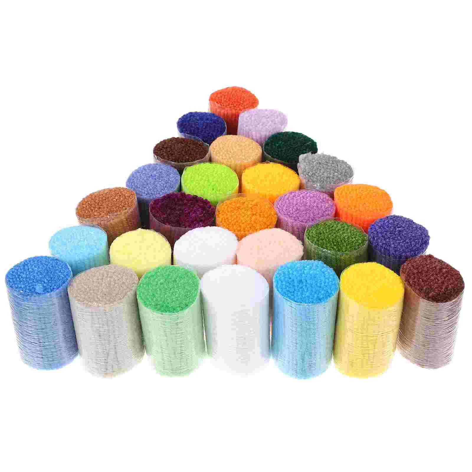 

30 Rolls Yarn Carpet Embroidery Set Child Area Rugs Knitting Craft Supplies Polyester Crochet