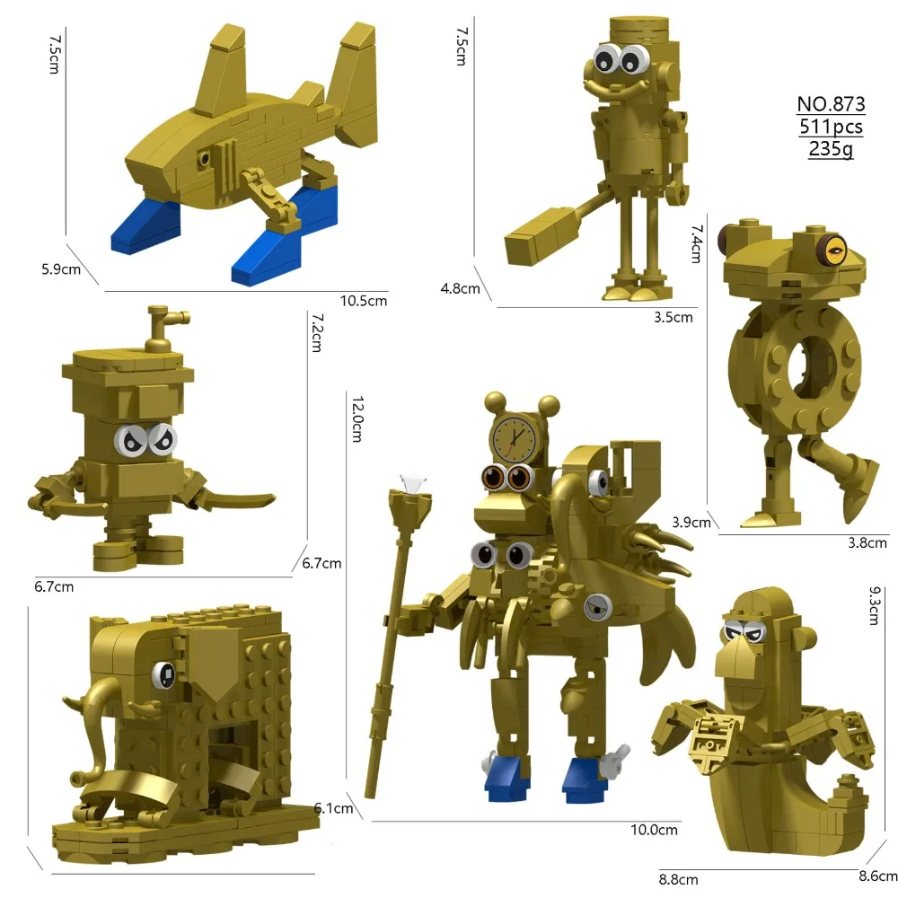 Tung Tung Tung Sahu Robot en bois Tralalero Tralala blocs de construction Bombardiro Crocodilo Al montagne mer classique ensemble complet italien