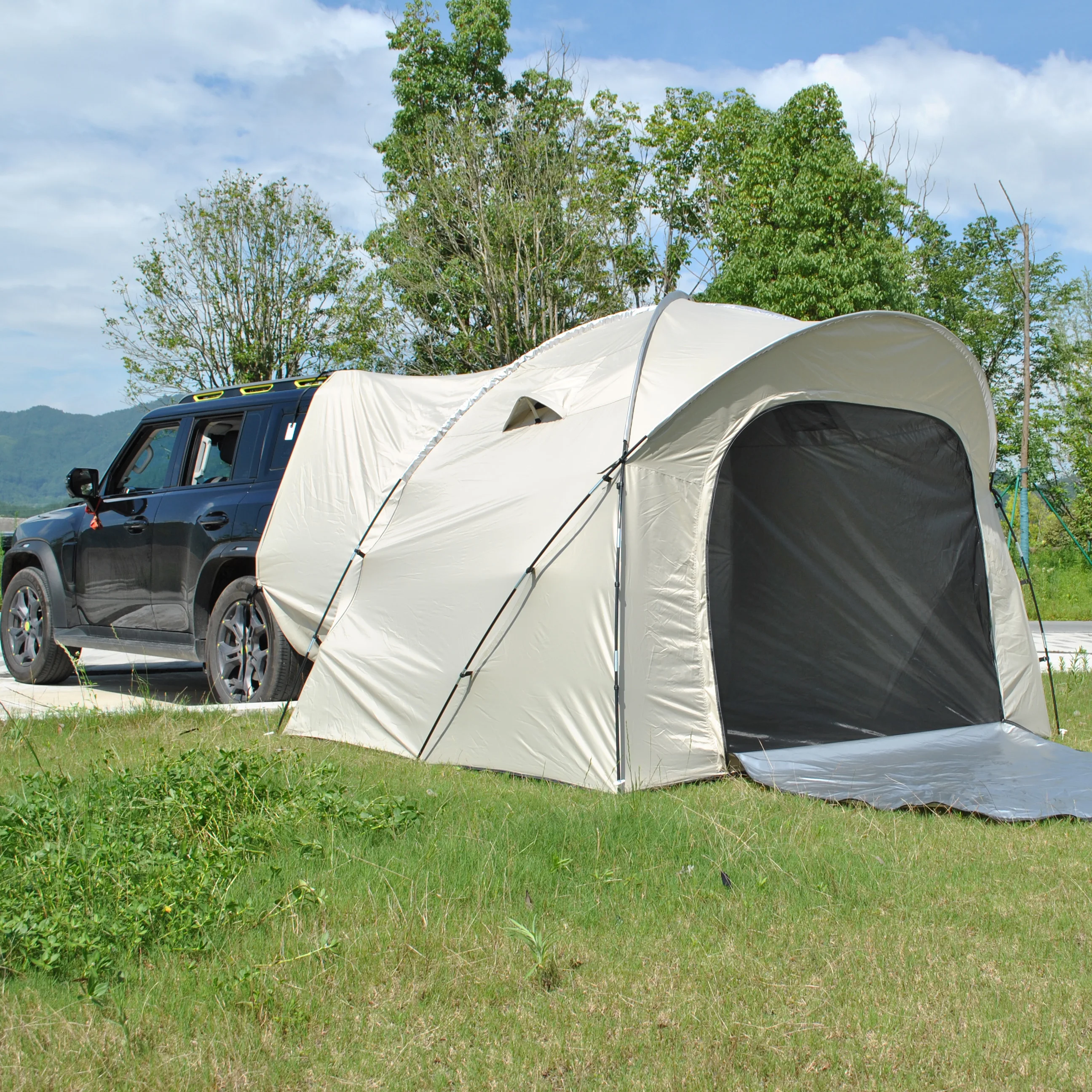 Multi-use 6 Person SUV Tent for Camping, Double Layer PU3000mm and UPF 50+ UV Waterproof Car Tents,Electric Vehicle Tent