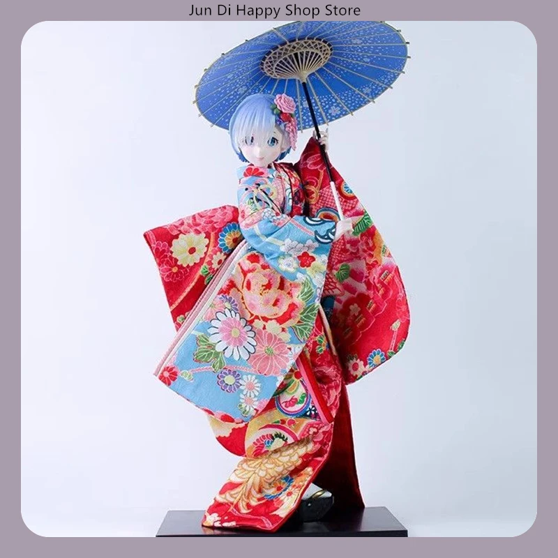 

51cm Re:Zero Rem Floral Kimono Ver with Umbrella Standing Pose Anime PVC Figure Statue Desktop Decoration Gift​