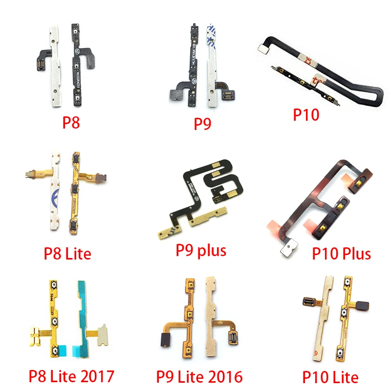High Quality New Power On Off Volume Side Button Key Flex Cable For Huawei P8 P9 P10 P20 P30 P40 Lite E 5G Pro Plus 2016