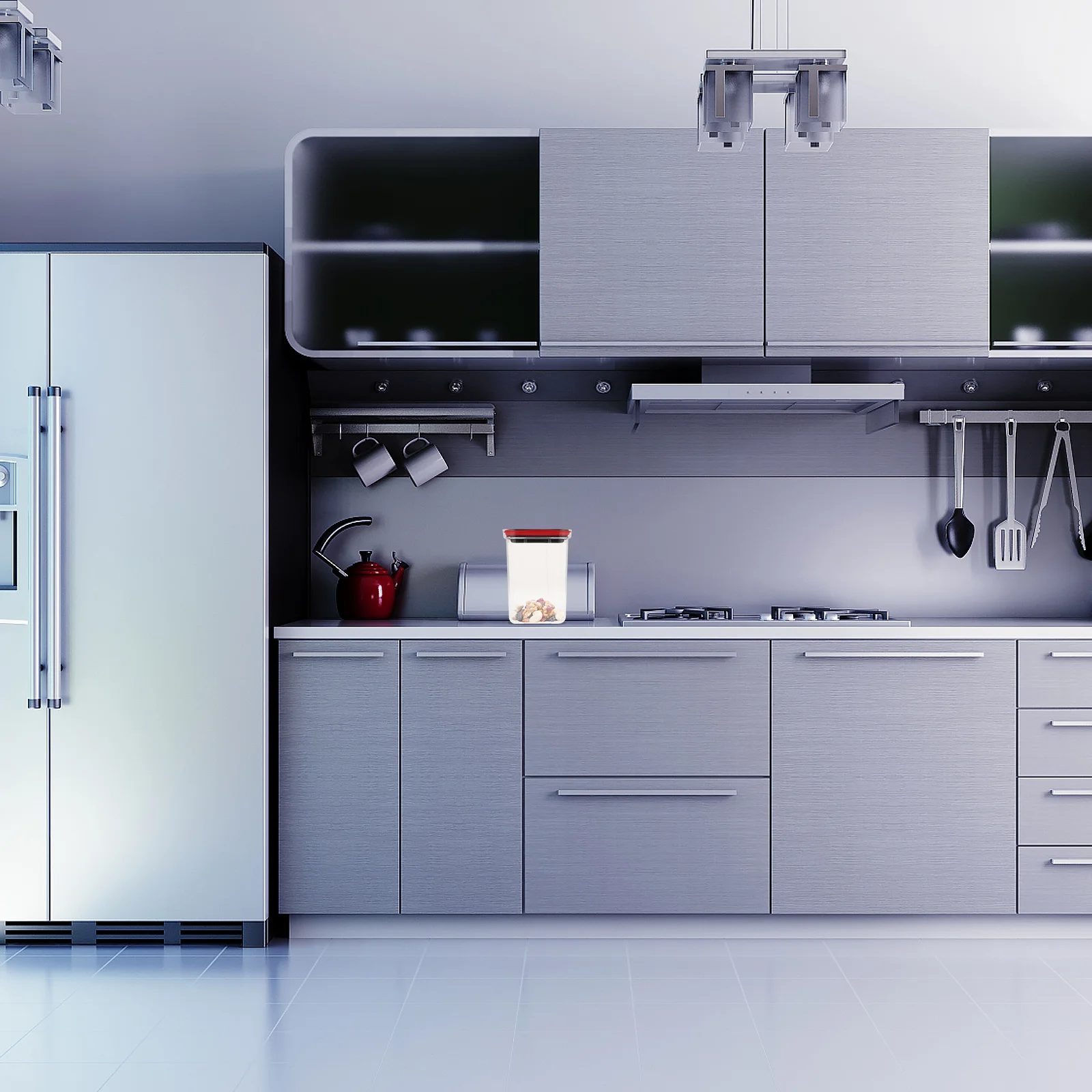 

1Pcs Spiral Airtight Food Storage Container Plastic Holder Sealed Tank for Kitchen Cereal Grains Snacks