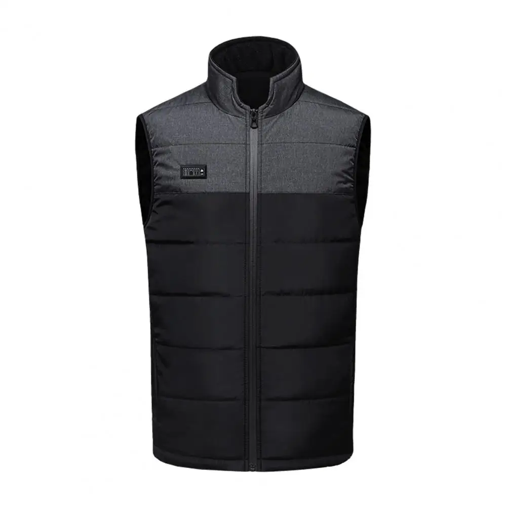 Winter Heating Waistcoat Usb Winter Vest with Energy-saving Heating Blocks Stand Collar Windproof Design for Men Women Padded