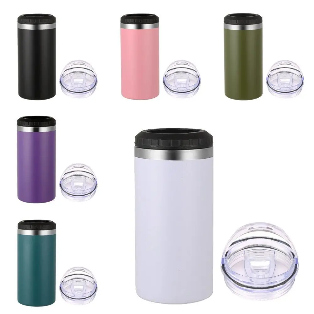 304 Stainless Steel Cola Beer Can Insulated Lids Dual Layer 16Oz Can Cooler Insulation Or Cooling High-Capacity