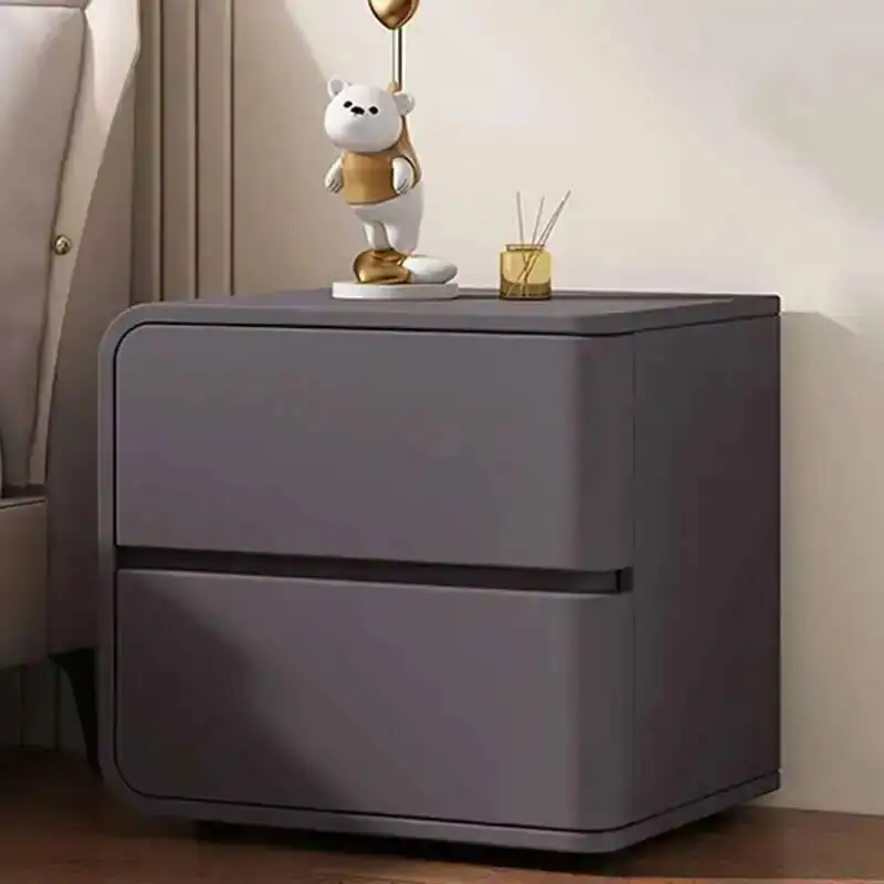 Bed Dressers Nightstands Drawers Mobile Minimalist Small Bedside Table Storage Organizer Mesa De Noche Home Furniture FY20XP view 3