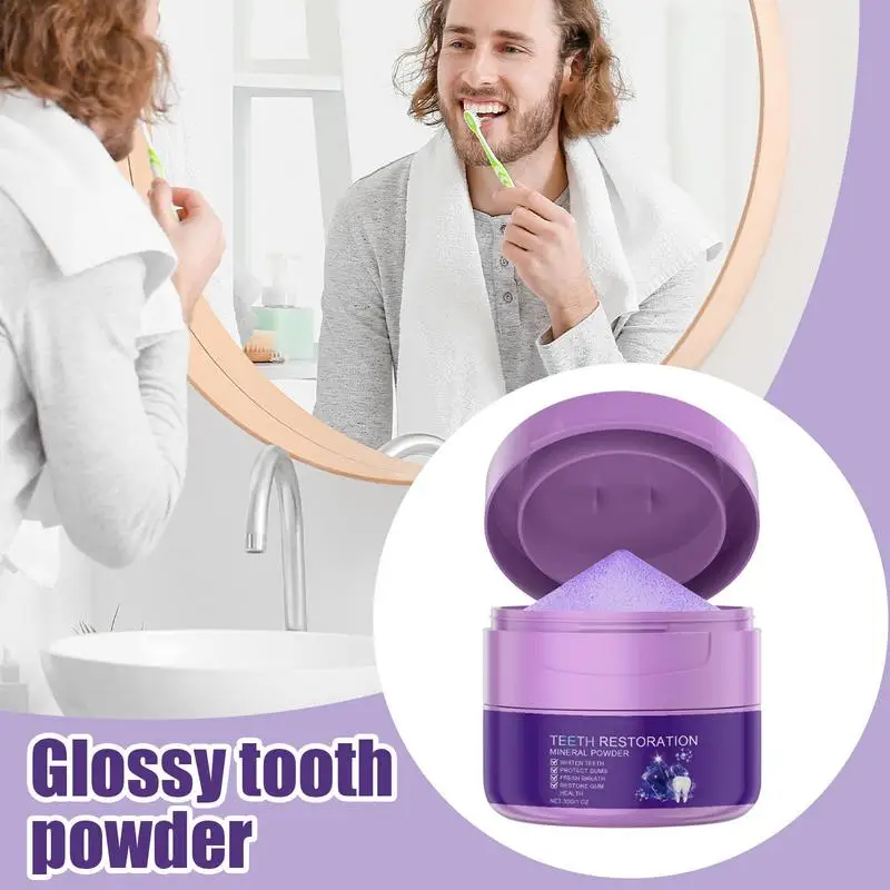 Teeth Brightening Powder Tooth Restoration Cleaning Powder Refreshing Flavor Toothpaste Power Breath Freshener For Men Women