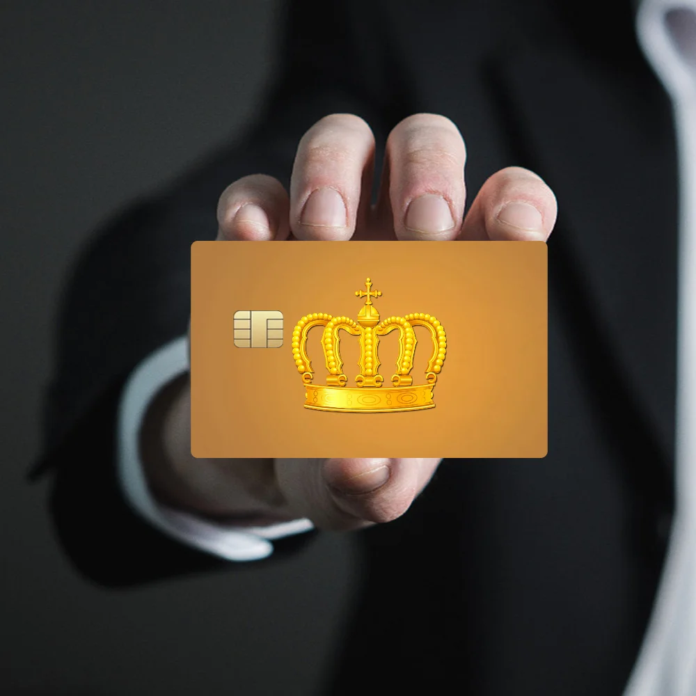 Golden Crown King 100% Hot Sale Amine Credit Debit Bank Card Bus Card Film Skin Sticker