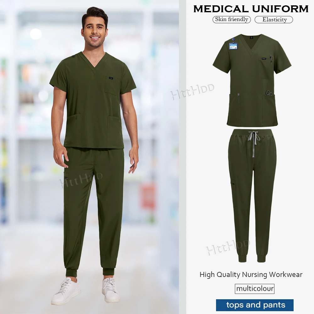 Peelings Uniformen setzt medizinische Pflege Betrieb Peeling Uniformen kurz ärmel ige Tops Hosen atmungsaktive elastische Arbeits kleidung Großhandel – Detail 8
