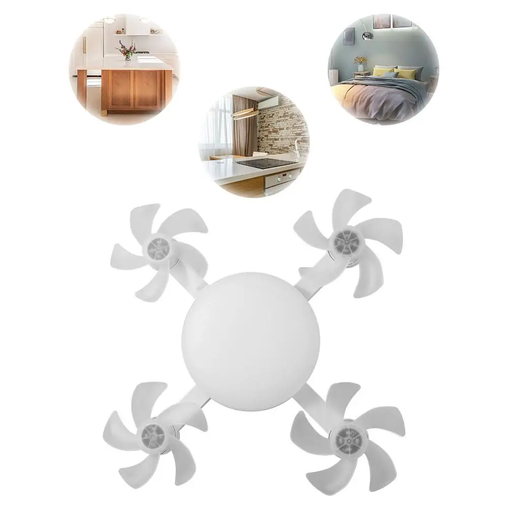 2 in 1 Ceiling Fan 3 Gears Dimming Remote Control Electric Cordless Fan Quiet Universal Hanging Fan with LED Light Dining Room