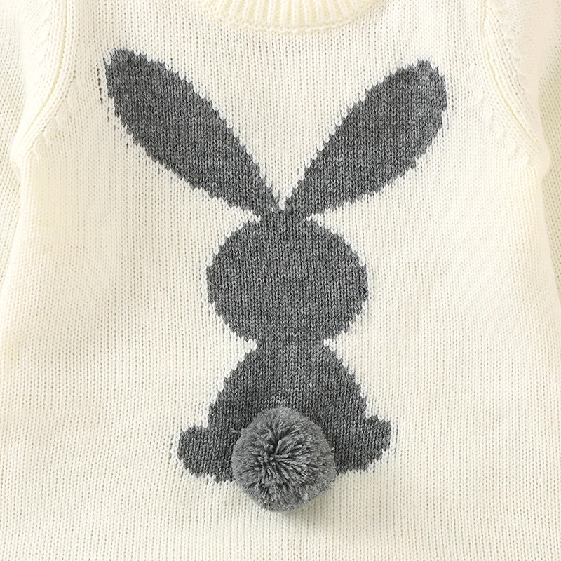 Barboteuse en tricot lapin à manches longues pour bébé garçon et fille, combinaisons de Pâques pour nouveau-né, salopette unisexe, vêtements de printemps, combinaisons pour bébé, 1 pièce