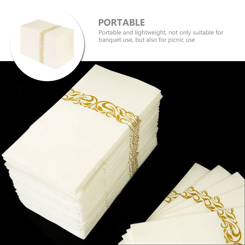 

50pcs Knife Fork Wrap Napkins With Cutlery Pocket Simple Packaging For Dinner Party Wedding Portable Tabletop Decor Party