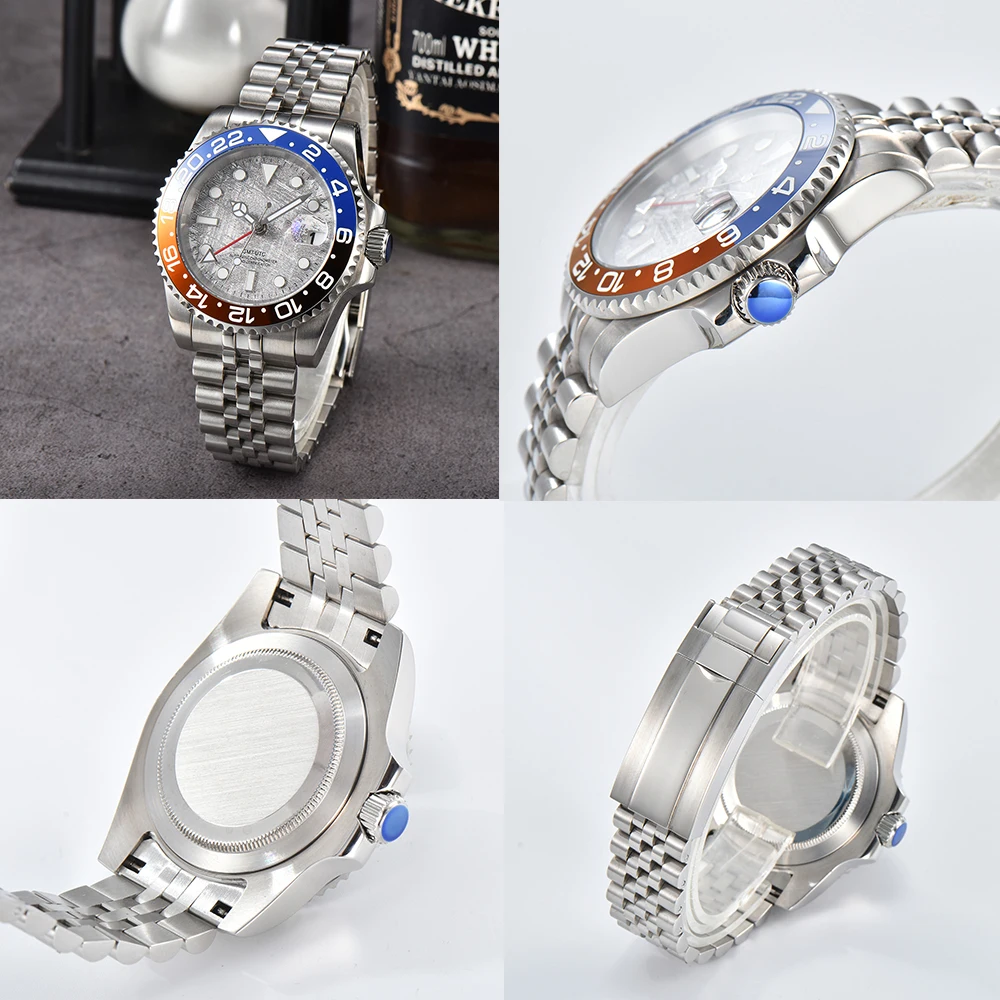 NH34 Men\'s Watch Automatic Movement Watch For Man Mechanical Watches Sapphire Glass Stainless Steel Case Custom Logo Man Watch