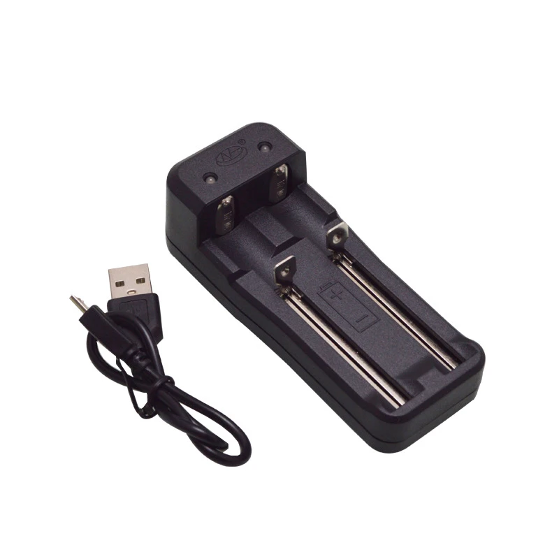 ที่ชาร์จ USB 2ช่องชาร์จอัจฉริยะแบตเตอรี่18650อัจฉริยะสำหรับชาร์จแบตเตอรี่ Li-Ion ที่ชาร์จแบตเตอรี่14500 26650