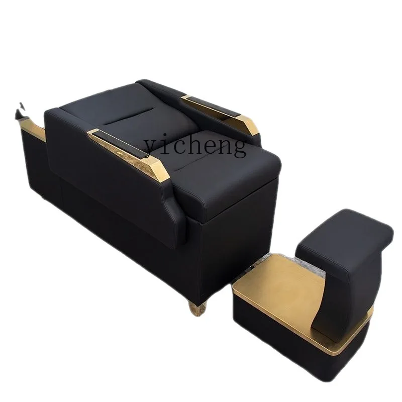 

YY Flushing Bed Barber Shop Ceramic Basin for Hair Washing Station Salon Recliner Lying Half