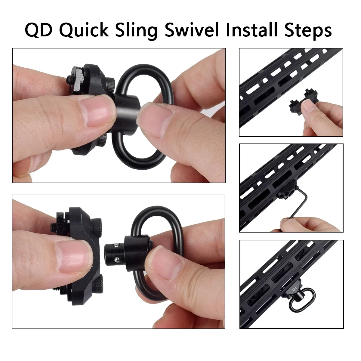 Quick Release Rifle QD Sling Swivel Stud Mount Adapter For Mlok M-LOK Keymod Rail Mount Base Outdoor Hunting Gun Accessories