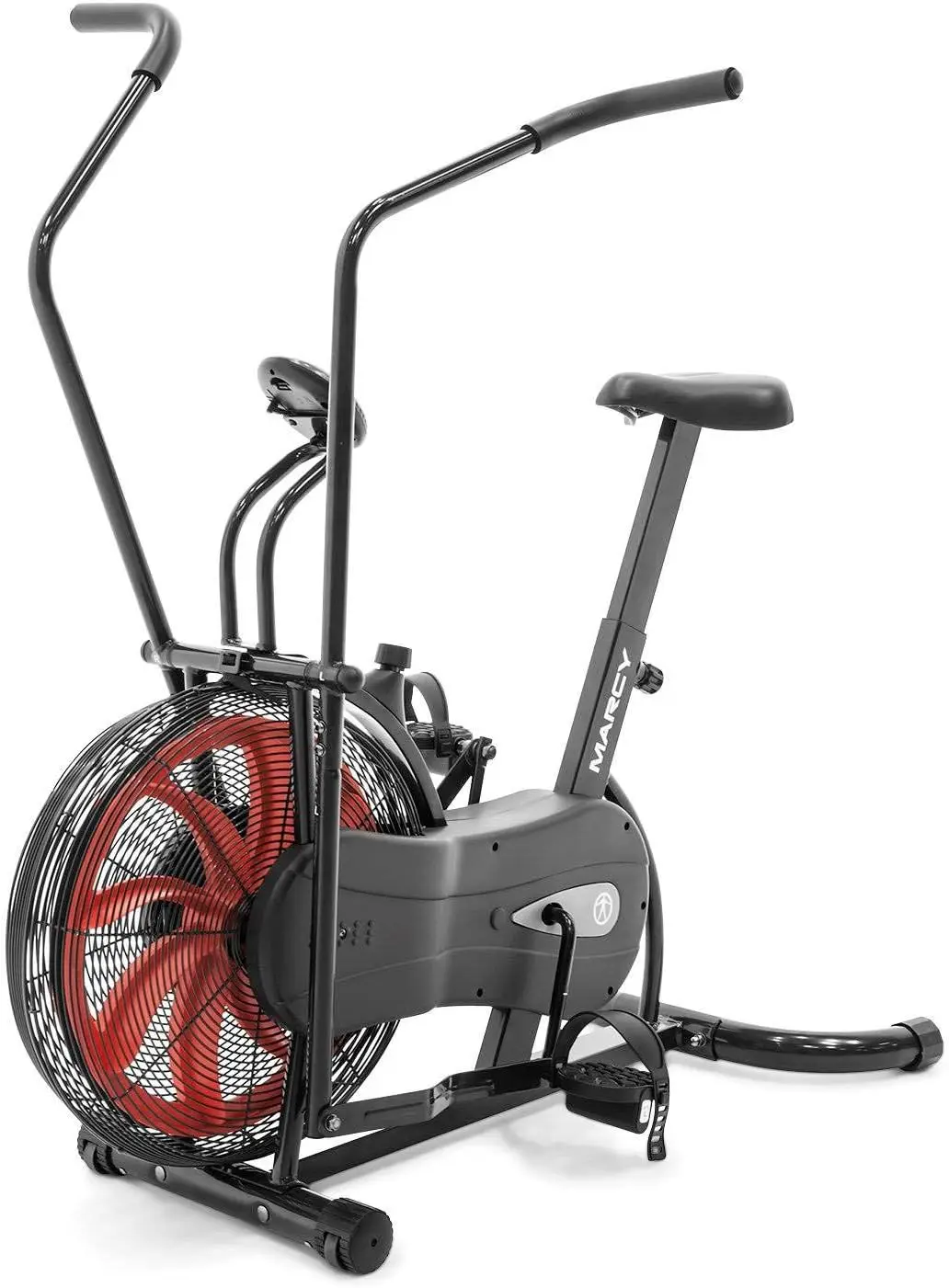 Air-Resistance Exercise Fan Bike With Dual Acction Handlebars