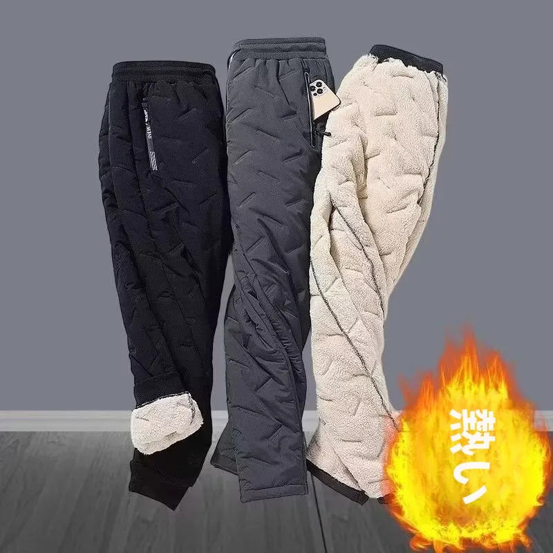 

Мужские зимние узкие брюки на подкладке, уличные ветрозащитные хлопковые брюки, модные городские длинные брюки, повседневные сценарии