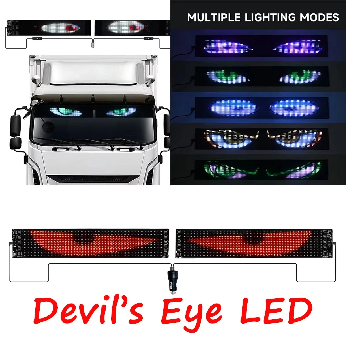 2 قطعة LED سيارة تسجيل الرسوم المتحركة LED مصفوفة بكسل لوحة DIY بها بنفسك للبرمجة بلوتوث App التحكم LED لوحة عرض الضوء #2