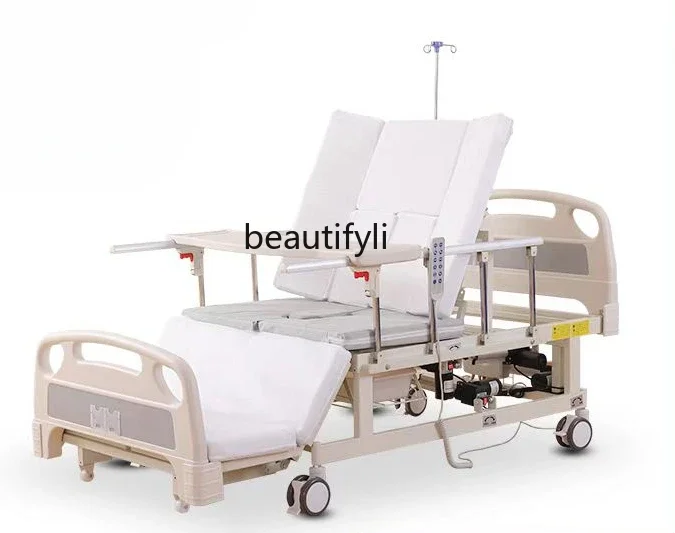 Electric Nursing Bed Household Multi-Functional Medical Accompanying Bed Lying Elderly Paralysis Automatic Turn-over Lifting Bed