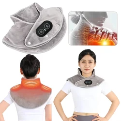 Electric Shoulder Neck Pad Massager USB Cervical Brace 3 Gear Hot Compress Relieve for Shoulder Neck Back Cervical Shawl Warmer