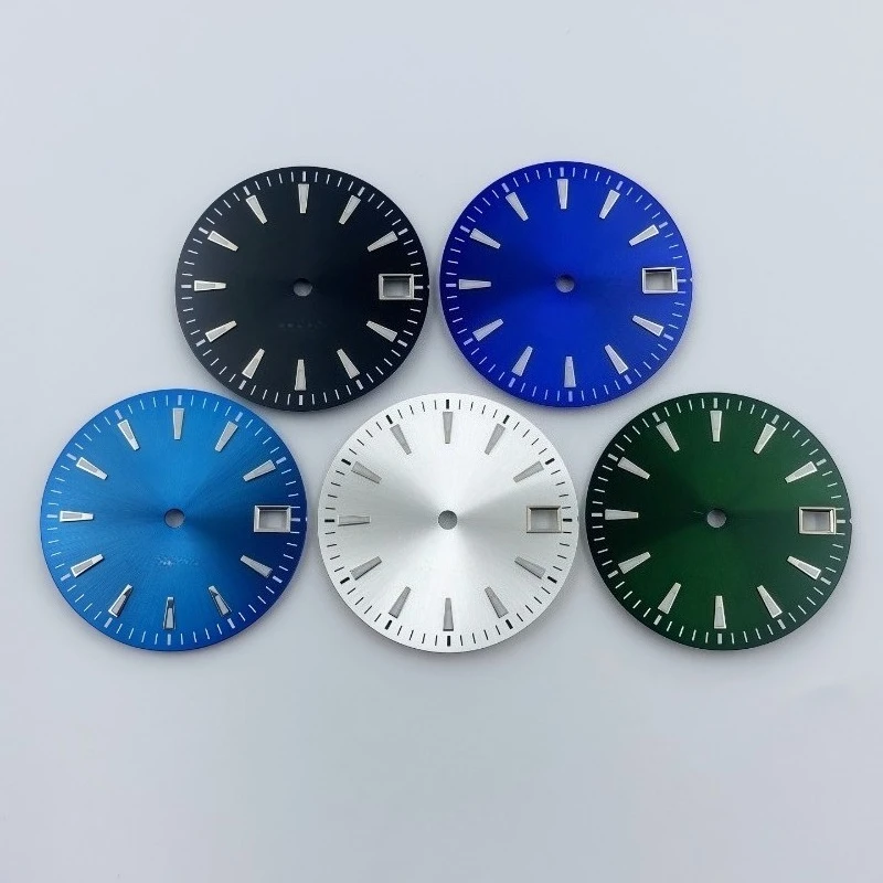 New for NH35 Dial 28.5MM Can Dial Green Luminous Mechanical Watch Modification for NH36 Literal Watch Accessories