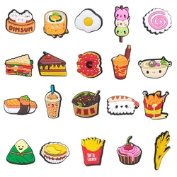 Food Shoe Charms Pin for Crocs Accessories Charms Clogs Bubble Slides Shoe DIY Decoration Buckle Women Party Gifts