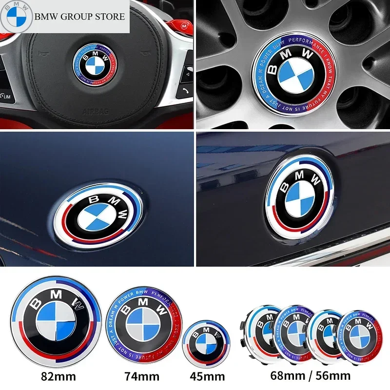 BMW GROUP 45mm 56mm 68mm 74mm 82mm Car Front Hood Emblem Rear Boot Badge for BMW E39 E28 E32 E53 E63 E64 E93 E94 E87 F10 F20 F30