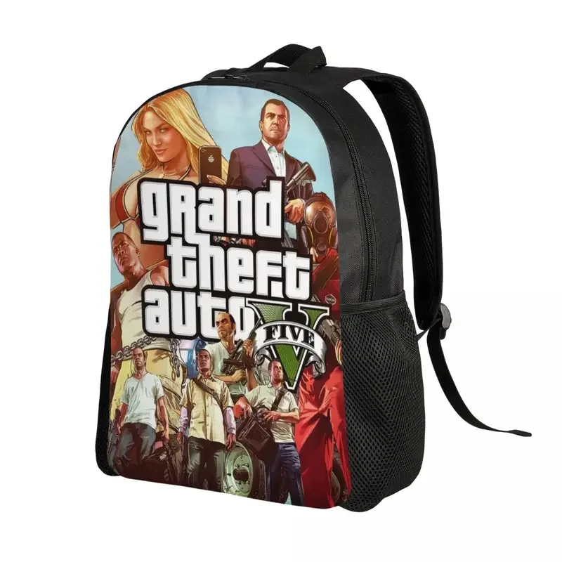 Mochila de viaje de aventura Grand Theft para hombres y mujeres, bolsa de libros para computadora portátil, bolsas de día para estudiantes