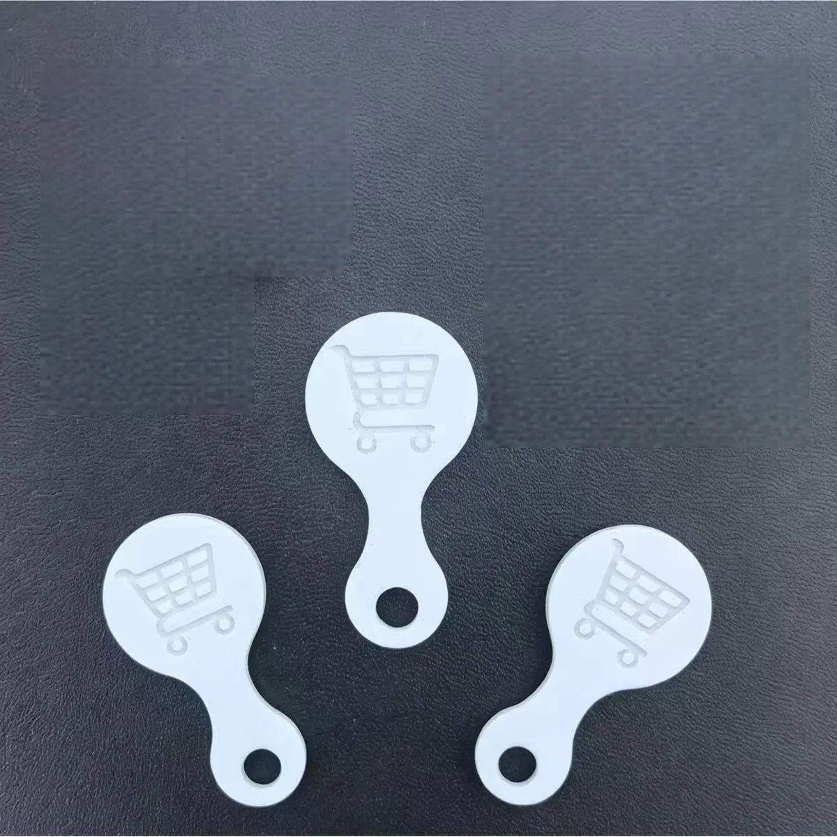 3er-Set Einkaufswagenchip-Schlüsselanhänger, 3D-Kunststoff-Trolley-Entriegelungswerkzeug, kompaktes, wiederverwendbares Supermarkt-Zubehör